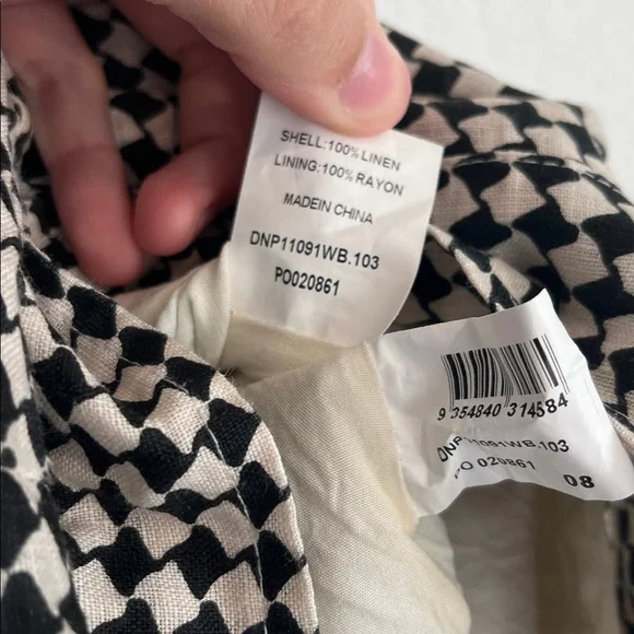 Dissh Houndstooth Mini Dress Black Cream - Picture 7 of 11